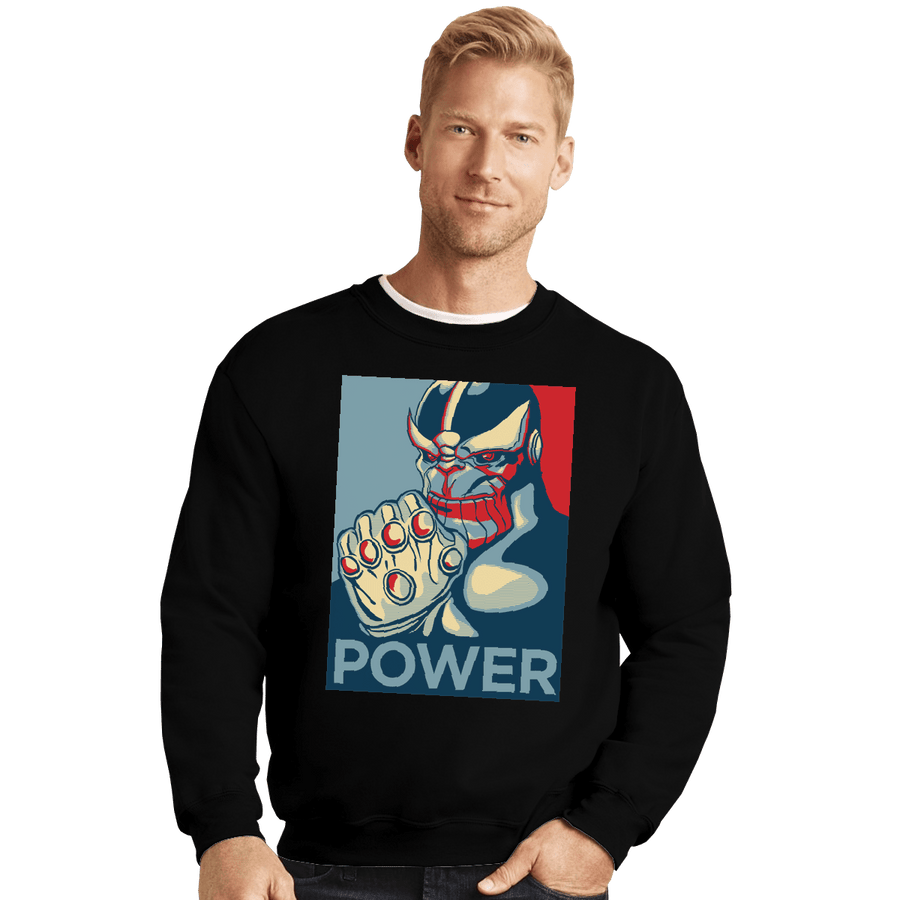 Shirts Crewneck Sweater, Unisex / Small / Black Power
