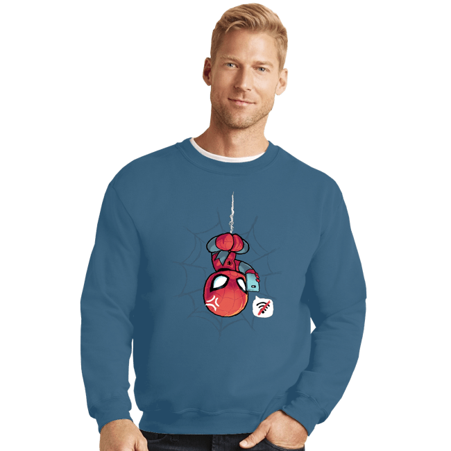 Secret_Shirts Crewneck Sweater, Unisex / Small / Indigo Blue Can't Get On The Web