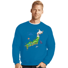 Load image into Gallery viewer, Secret_Shirts Crewneck Sweater, Unisex / Small / Sapphire Super Japan World!

