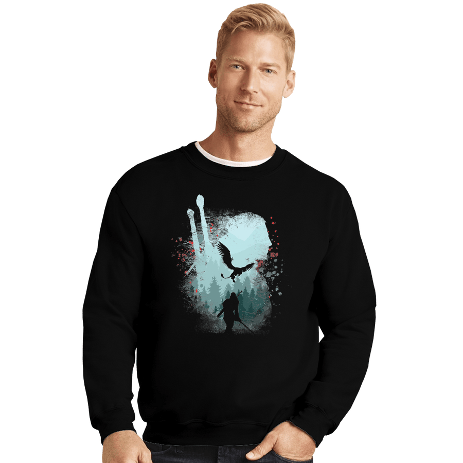 Shirts Crewneck Sweater, Unisex / Small / Black Wild Pursuit