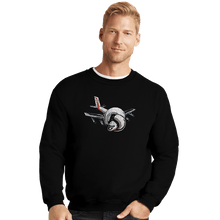 Load image into Gallery viewer, Secret_Shirts Crewneck Sweater, Unisex / Small / Black Airplane!
