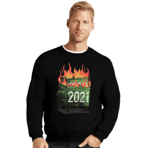Shirts Crewneck Sweater, Unisex / Small / Black 2021 Double Dumpster Fire