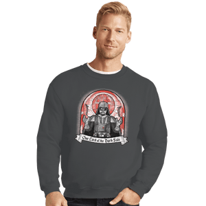 Shirts Crewneck Sweater, Unisex / Small / Charcoal Our Lord Of The Dark Side