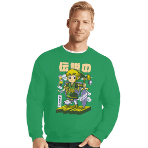 Daily_Deal_Shirts Crewneck Sweater, Unisex / Small / Irish Green Lil' Legend
