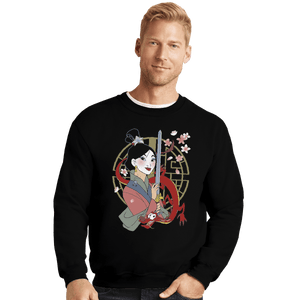 Shirts Crewneck Sweater, Unisex / Small / Black The Warrior Spirit