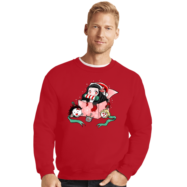 Secret_Shirts Crewneck Sweater, Unisex / Small / Red Christmas Of Demons