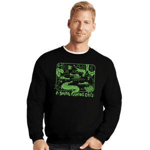 Daily_Deal_Shirts Crewneck Sweater, Unisex / Small / Black Down In The Delta