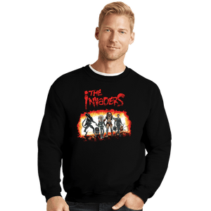 Shirts Crewneck Sweater, Unisex / Small / Black Invaders