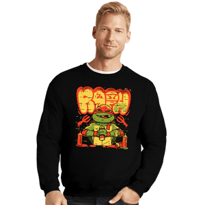 Daily_Deal_Shirts Crewneck Sweater, Unisex / Small / Black Raph Bomb