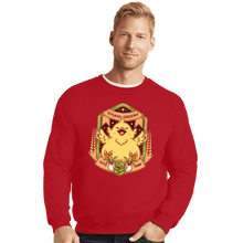 Load image into Gallery viewer, Shirts Crewneck Sweater, Unisex / Small / Red Fat Chocobo Gysahl
