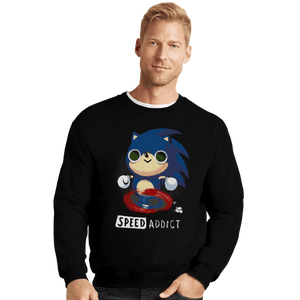 Shirts Crewneck Sweater, Unisex / Small / Black Speed Addict