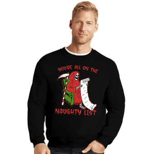 Secret_Shirts Crewneck Sweater, Unisex / Small / Black Naughty List