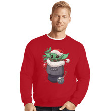 Load image into Gallery viewer, Shirts Crewneck Sweater, Unisex / Small / Red Baby Stocking Stuffer
