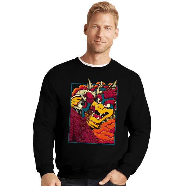 Daily_Deal_Shirts Crewneck Sweater, Unisex / Small / Black Attack On Bowser