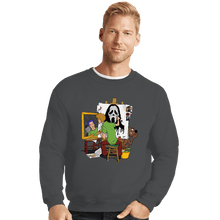 Load image into Gallery viewer, Daily_Deal_Shirts Crewneck Sweater, Unisex / Small / Charcoal Shaggy The Killer Punk
