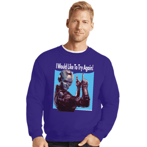 Shirts Crewneck Sweater, Unisex / Small / Violet Nebula Can Do It