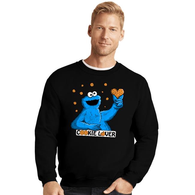 Daily_Deal_Shirts Crewneck Sweater, Unisex / Small / Black Cookie Lover