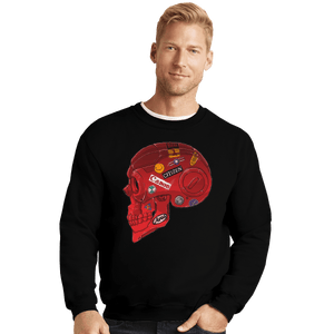 Shirts Crewneck Sweater, Unisex / Small / Black Akira Skull
