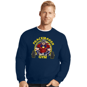 Daily_Deal_Shirts Crewneck Sweater, Unisex / Small / Navy Eagly Gym
