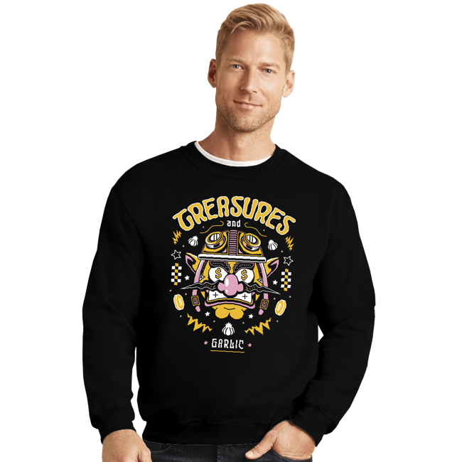 Shirts Crewneck Sweater, Unisex / Small / Black Treasures And Garlic