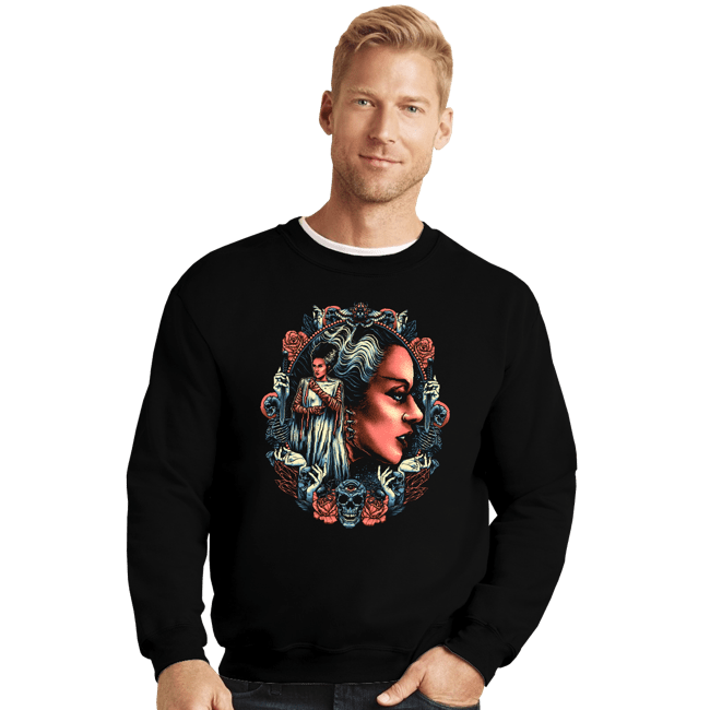 Daily_Deal_Shirts Crewneck Sweater, Unisex / Small / Black The Bride Of The Monster
