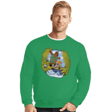 Load image into Gallery viewer, Daily_Deal_Shirts Crewneck Sweater, Unisex / Small / Irish Green Sherwood Awaits
