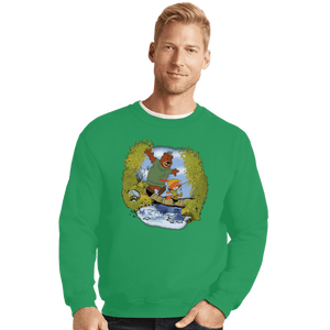Daily_Deal_Shirts Crewneck Sweater, Unisex / Small / Irish Green Sherwood Awaits