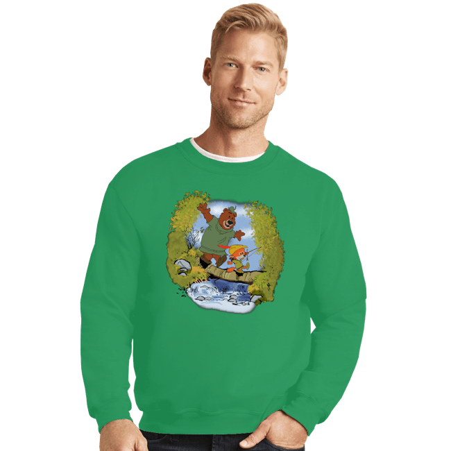 Daily_Deal_Shirts Crewneck Sweater, Unisex / Small / Irish Green Sherwood Awaits
