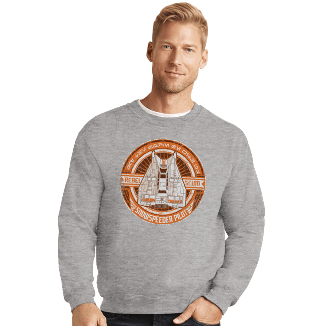 Shirts Crewneck Sweater, Unisex / Small / Sports Grey Rebel Scum Snowspeeder