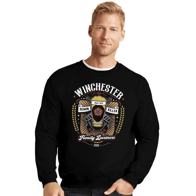 Shirts Crewneck Sweater, Unisex / Small / Black Beer And Demons