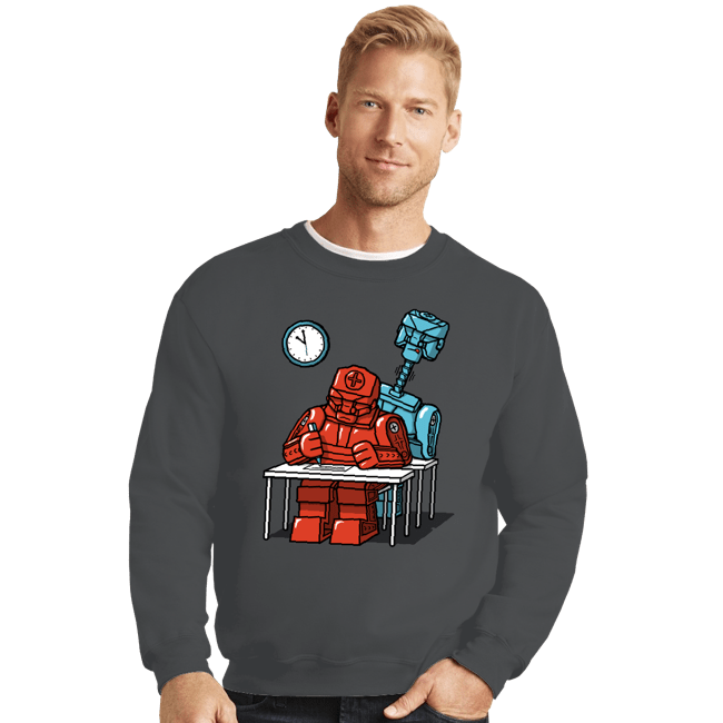 Secret_Shirts Crewneck Sweater, Unisex / Small / Charcoal Robot Exam