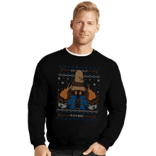 Load image into Gallery viewer, Shirts Crewneck Sweater, Unisex / Small / Black Vivi Black Mage Christmas
