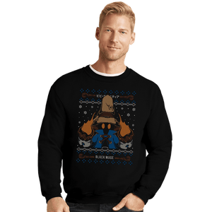Shirts Crewneck Sweater, Unisex / Small / Black Vivi Black Mage Christmas