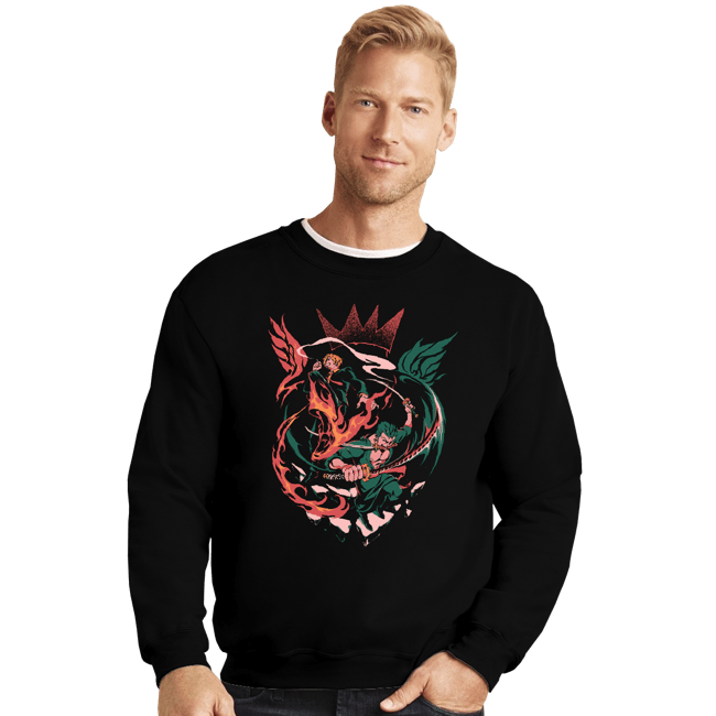 Daily_Deal_Shirts Crewneck Sweater, Unisex / Small / Black The Wings Of The King