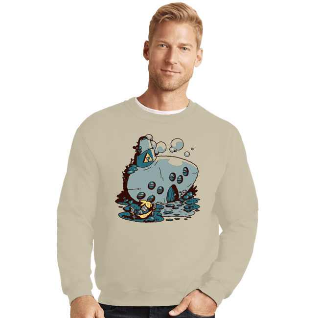 Shirts Crewneck Sweater, Unisex / Small / Sand Ocarina Resting Cabin