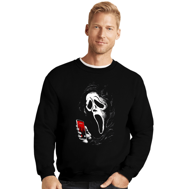 Secret_Shirts Crewneck Sweater, Unisex / Small / Black Ghost Call