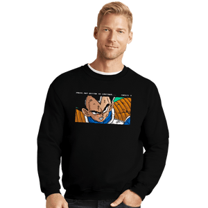 Shirts Crewneck Sweater, Unisex / Small / Black Vegeta Continue