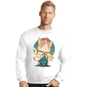 Daily_Deal_Shirts Crewneck Sweater, Unisex / Small / White Shinra Spy Moggy