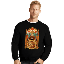 Load image into Gallery viewer, Daily_Deal_Shirts Crewneck Sweater, Unisex / Small / Black Stained Glass Gods
