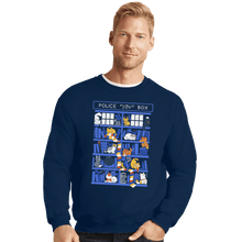 Load image into Gallery viewer, Shirts Crewneck Sweater, Unisex / Small / Navy Library Box Who
