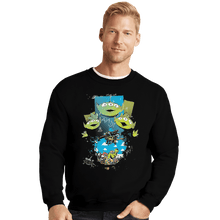 Load image into Gallery viewer, Shirts Crewneck Sweater, Unisex / Small / Black Alien Invasion
