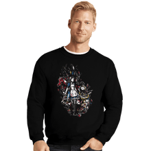Load image into Gallery viewer, Shirts Crewneck Sweater, Unisex / Small / Black Alice in Mad
