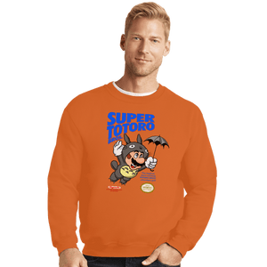 Shirts Crewneck Sweater, Unisex / Small / Red Super Totoro Bros