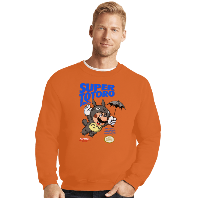 Shirts Crewneck Sweater, Unisex / Small / Red Super Totoro Bros