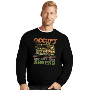 Daily_Deal_Shirts Crewneck Sweater, Unisex / Small / Black The Turtle Van