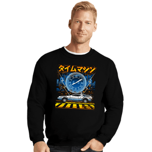 Daily_Deal_Shirts Crewneck Sweater, Unisex / Small / Black Time Machine