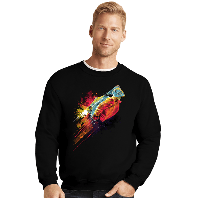 Secret_Shirts Crewneck Sweater, Unisex / Small / Black Human Rocket