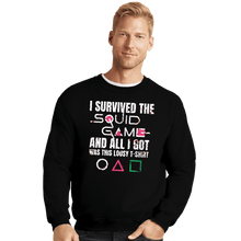 Load image into Gallery viewer, Secret_Shirts Crewneck Sweater, Unisex / Small / Black Lousy Squid Shirt
