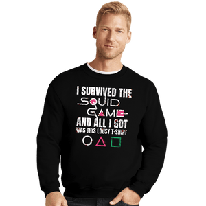 Secret_Shirts Crewneck Sweater, Unisex / Small / Black Lousy Squid Shirt