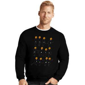 Shirts Crewneck Sweater, Unisex / Small / Black Spoopy Walk